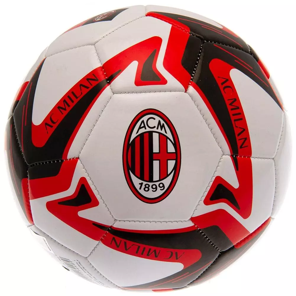 AC Milan Crest Red & White Size 5 Football