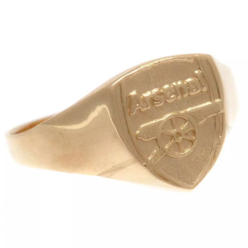 Arsenal FC 9ct Gold Crest Ring Medium - U