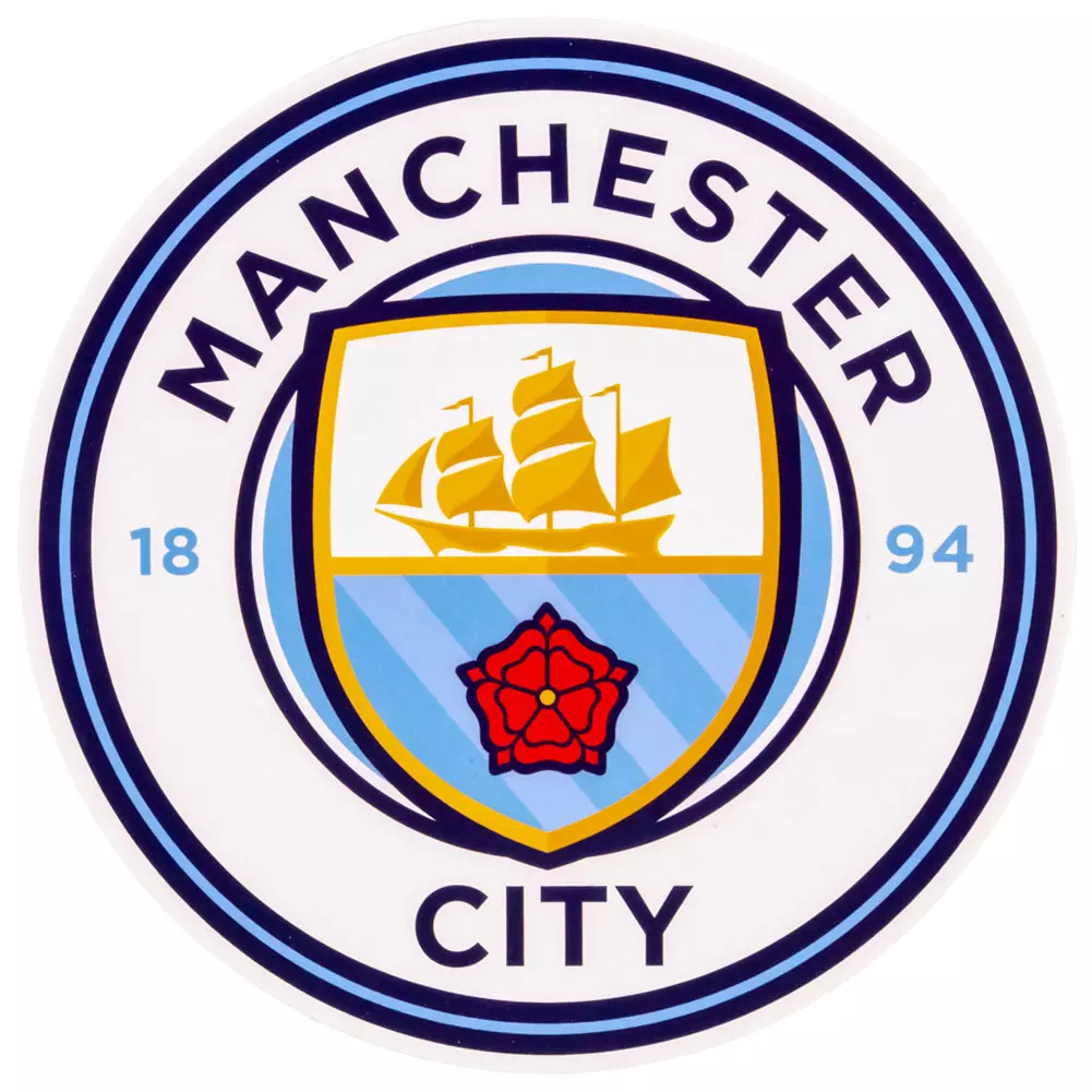 Manchester City FC Single Crest Vinyl Car Sticker