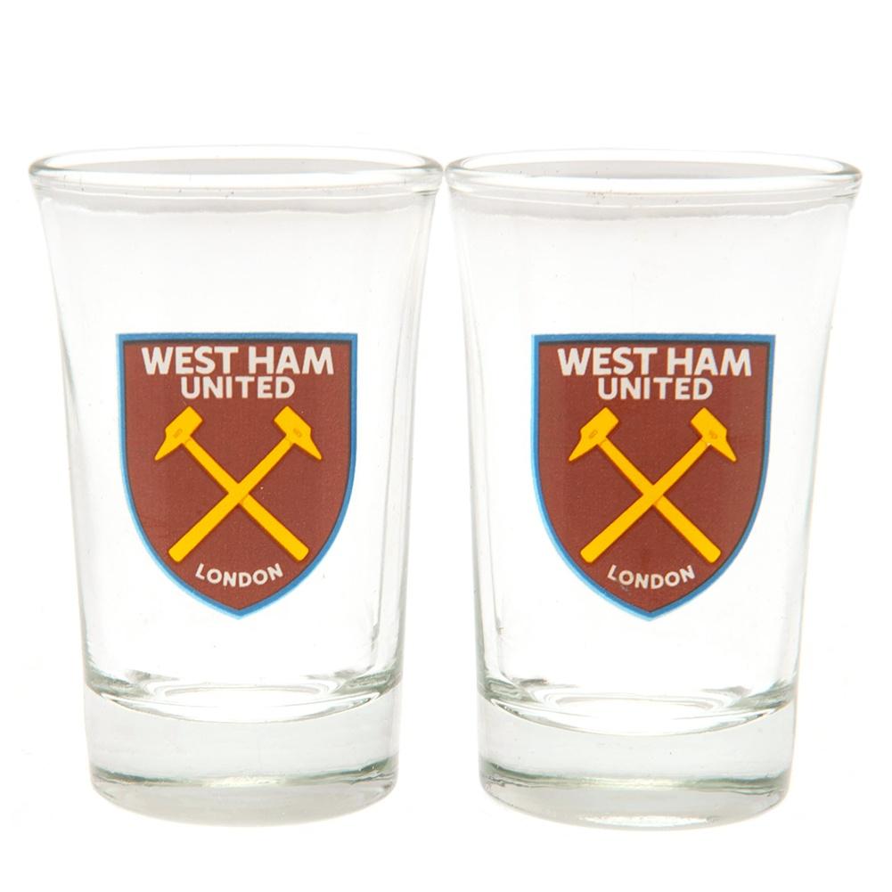 West Ham United FC 2pk Shot Glass Set
