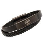 Arsenal-FC-Black-IP-Leather-Bracelet